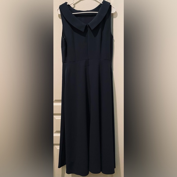 Boden Clarissa Retro Sleeveless Rolled Collar w Sweeping A-line Midi Dress ZP1 - Picture 8 of 11